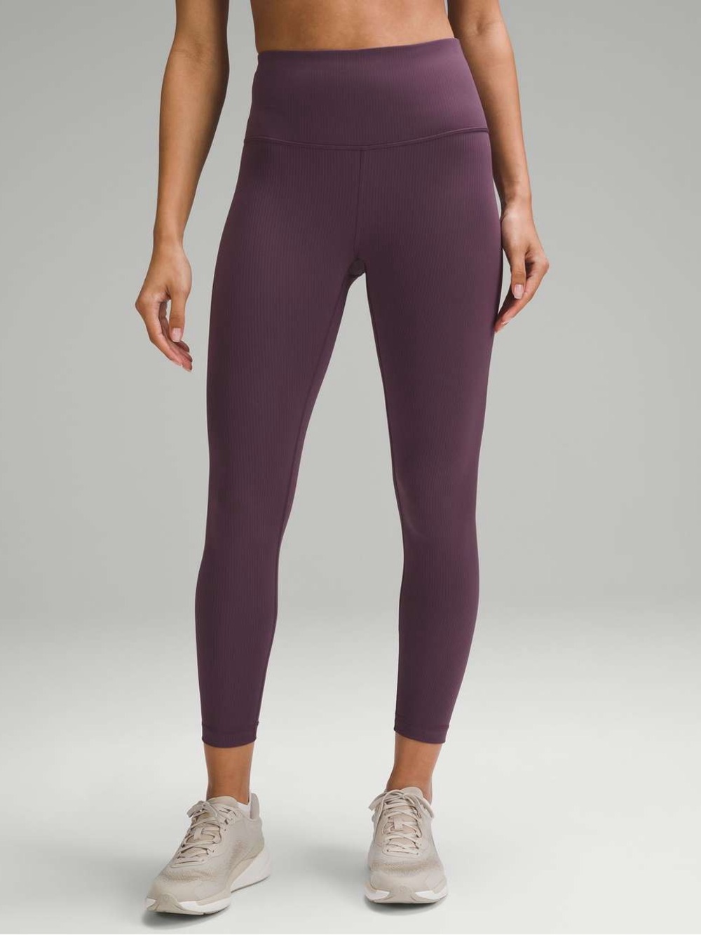 Lululemon Wunder Train Ribbed Purple High-Rise Tight Leggings - size 4